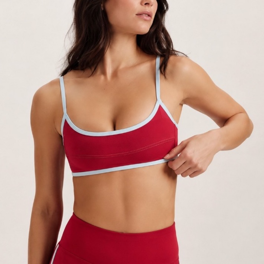 SET ACTIVE SPORTBODY SPORTY LINE BRA VERSE in Red - Picture 1 of 5